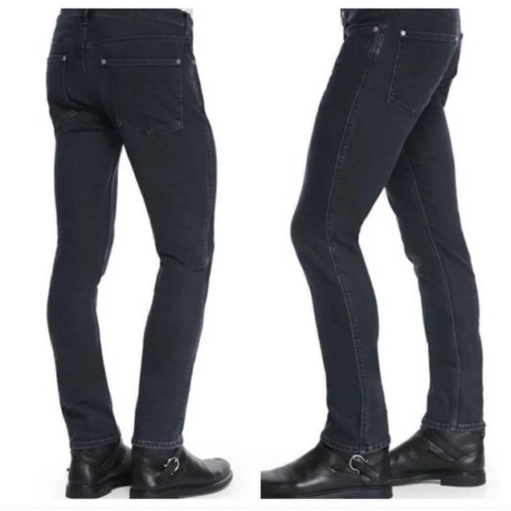 Acne Studios Dark Blue Skinny Denim Jeans Slim Fit Pink Label Made Italy
